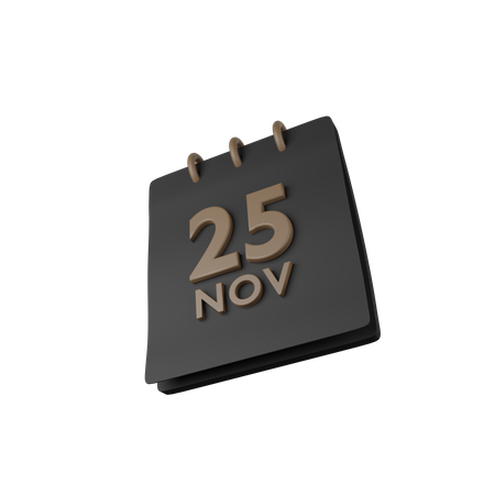 Black Friday Calendar  3D Icon