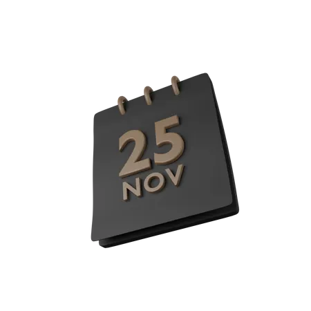 Black Friday Calendar  3D Icon