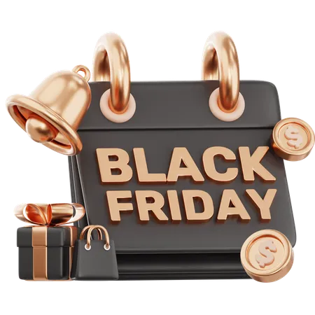 Black Friday Calendar  3D Icon