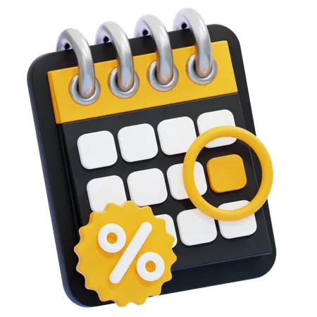 BLACK FRIDAY CALENDAR  3D Icon