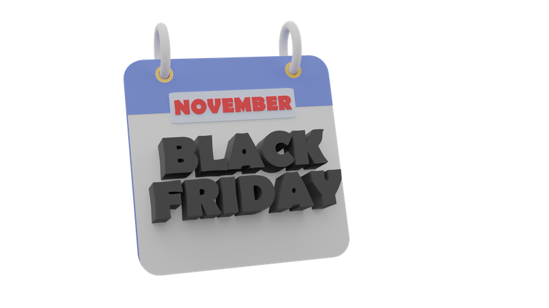 Black Friday Calendar  3D Icon