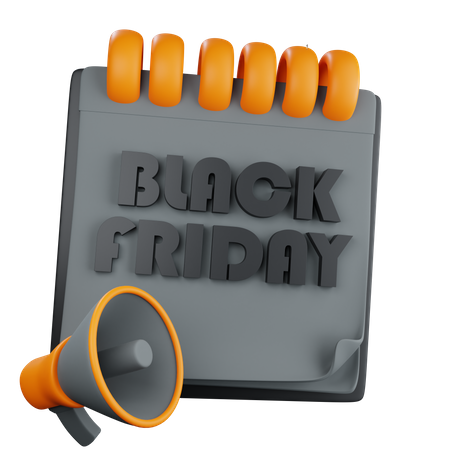 Black Friday Calendar  3D Icon