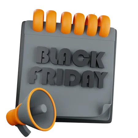 Black Friday Calendar  3D Icon