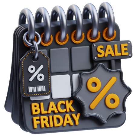 Black Friday Calendar  3D Icon