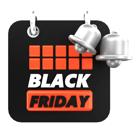 Black Friday Calendar  3D Icon