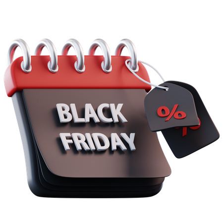 Black Friday Calendar  3D Icon