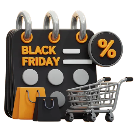 Black Friday Calendar  3D Icon