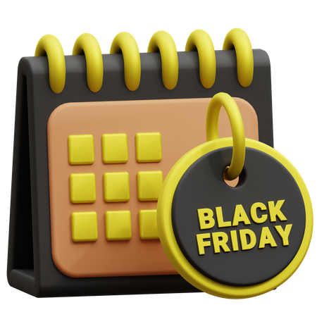 Black Friday Calendar  3D Icon