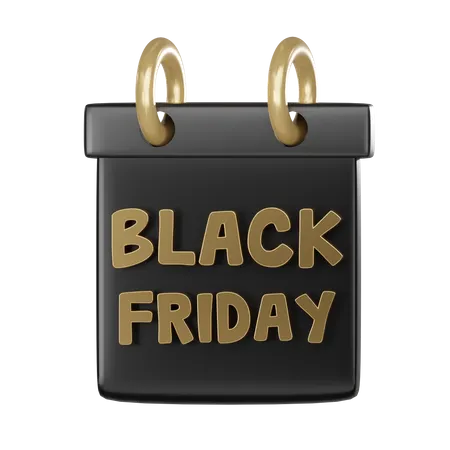 Black Friday Calendar  3D Icon