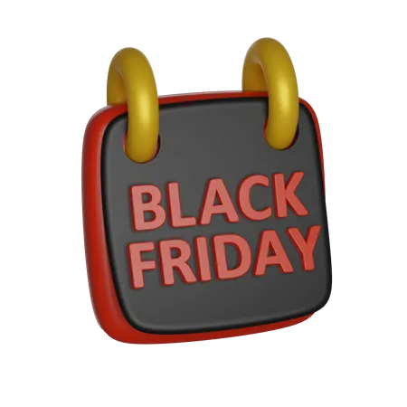 Black Friday Calendar  3D Icon