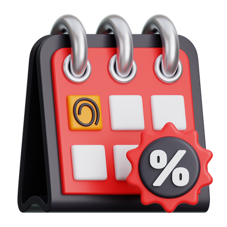 Black Friday Calendar  3D Icon