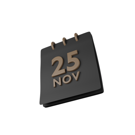 Black Friday Calendar  3D Icon