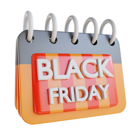 Black Friday Calendar  3D Icon