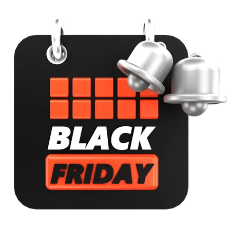 Black Friday Calendar 3D Icon