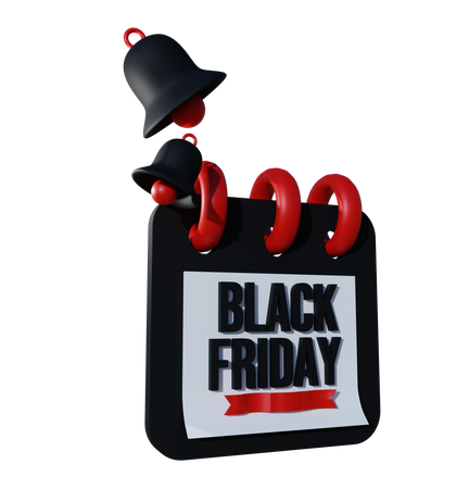 Black Friday Calender  3D Icon