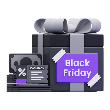 Black Friday Cashback  3D Icon