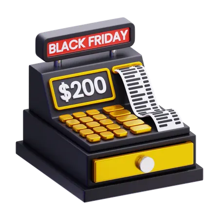Black Friday Cashier Machine  3D Icon