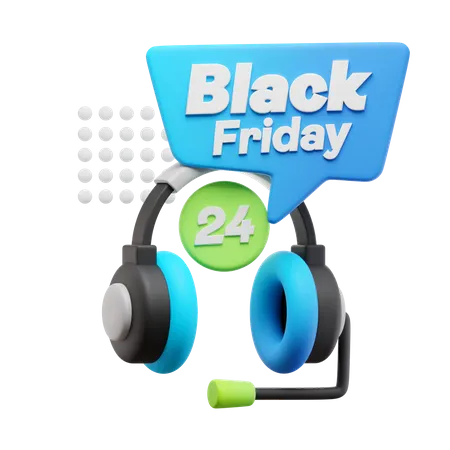 Black Friday Costumer Service  3D Icon