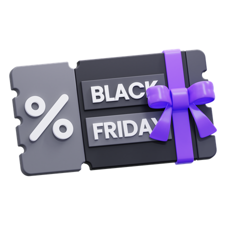 Black Friday Coupon  3D Icon