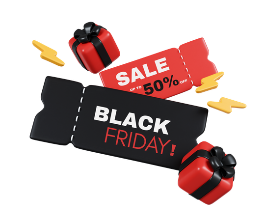 Black Friday Coupon  3D Icon