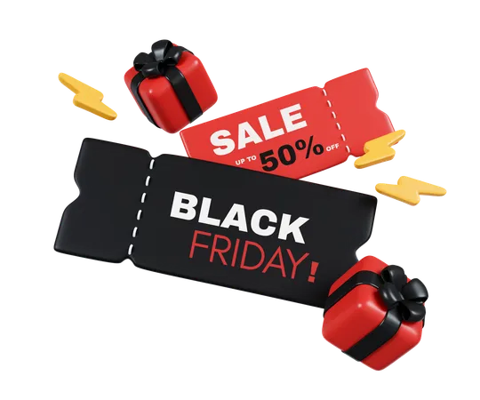 Black Friday Coupon  3D Icon