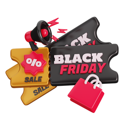 Black Friday Coupon  3D Icon