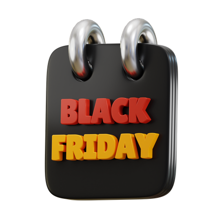 Black Friday Date  3D Icon