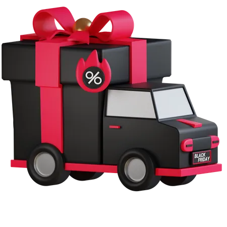 Black friday delivery  3D Icon