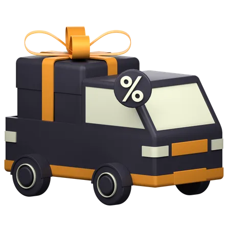 Black Friday Delivery  3D Icon