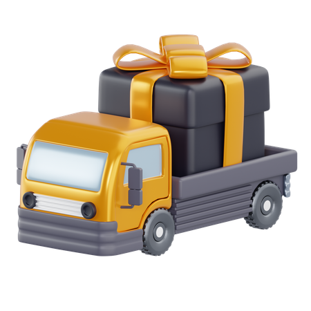 Black Friday Delivery  3D Icon