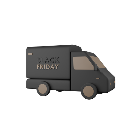 Black Friday Delivery  3D Icon