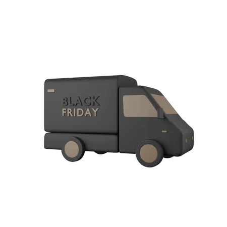 Black Friday Delivery  3D Icon