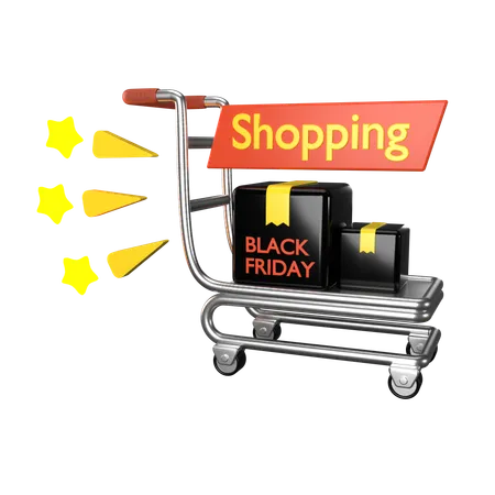 Black Friday Delivery  3D Icon