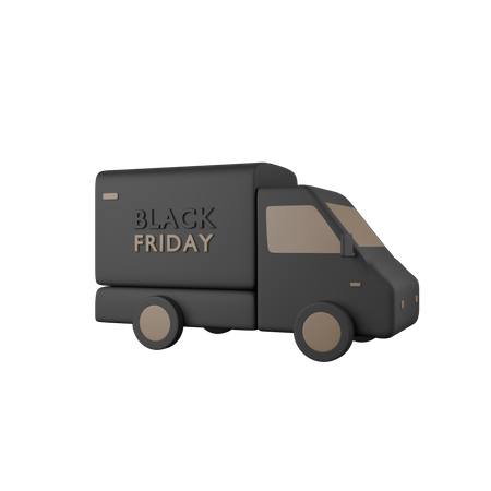 Black Friday Delivery  3D Icon