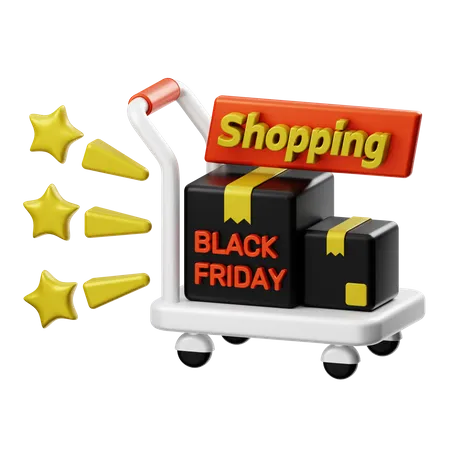 Black Friday Delivery  3D Illustration