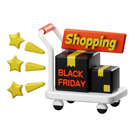 Black Friday Delivery  3D Illustration