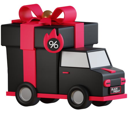 Black friday delivery 3D Icon