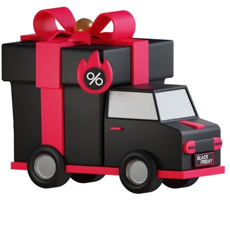 Black friday delivery 3D Icon