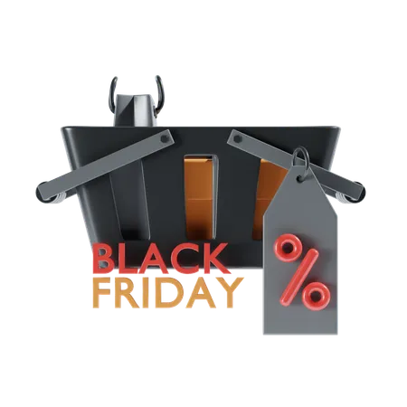 Black friday discount  3D Illustration