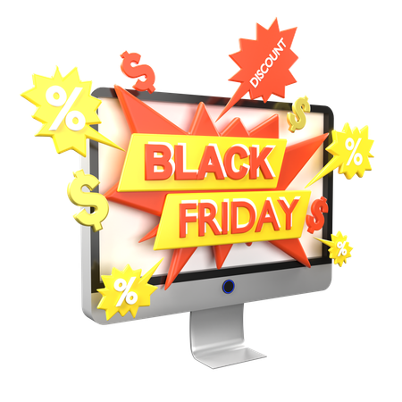 Black Friday Discount  3D Icon