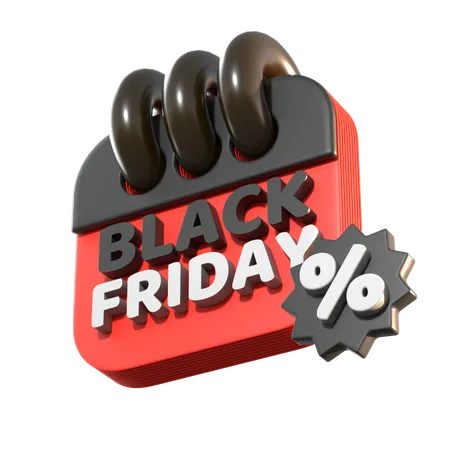 Black Friday Discount  3D Icon