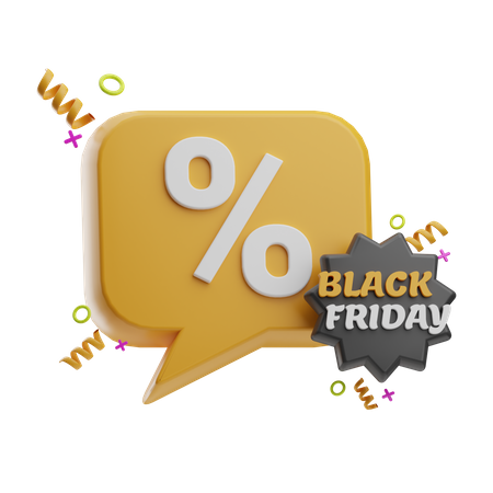 Black Friday Discount  3D Icon