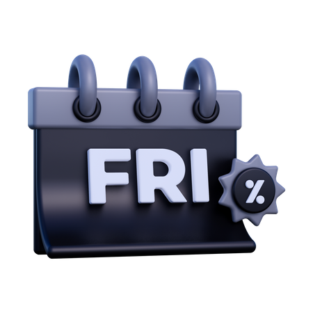 Black Friday Discount  3D Icon