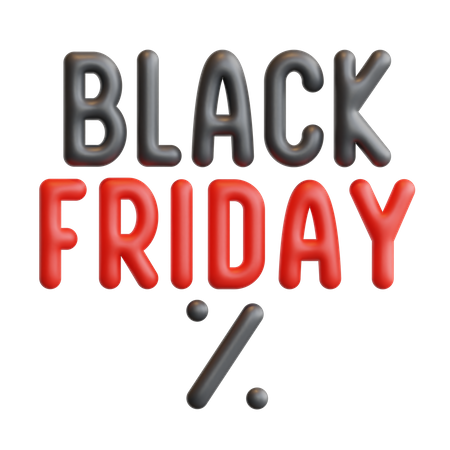 Black Friday Discount  3D Icon