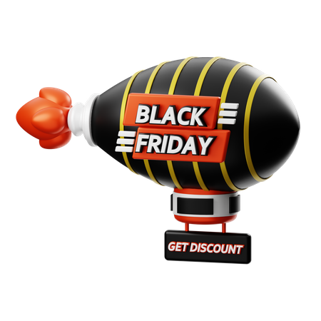 Black Friday Discount  3D Illustration