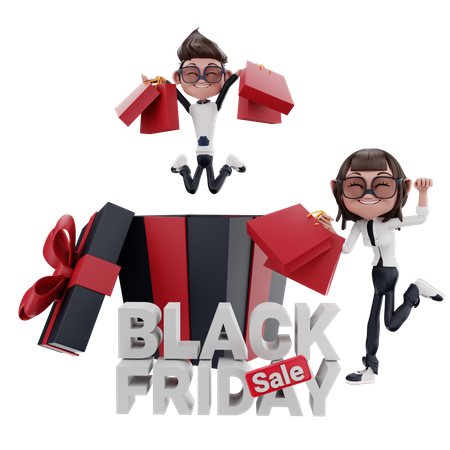 Black Friday Discount  3D Illustration