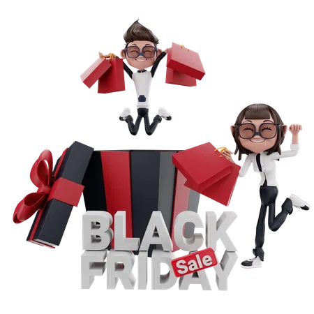 Black Friday Discount  3D Illustration