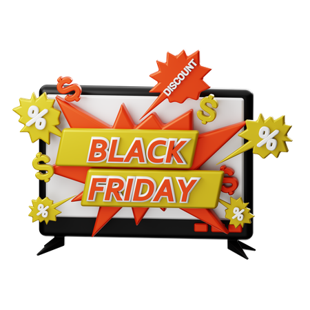 Black Friday Discount  3D Illustration