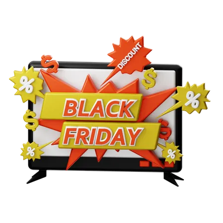 Black Friday Discount  3D Illustration