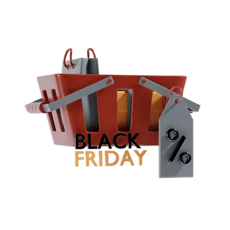 Black friday discount  3D Illustration